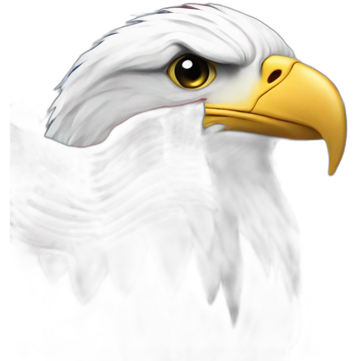 bald eagle infront of american flag crying emoji