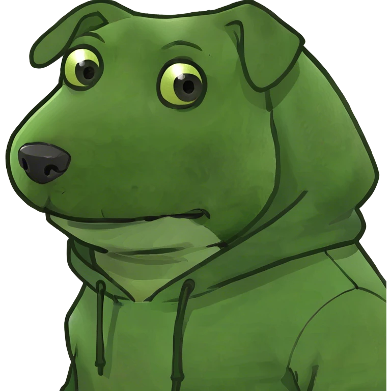 Dog wearing a hoodie  emoji