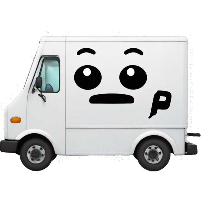 Boxtruck with letters "PGS” on the side emoji