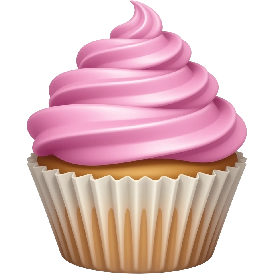 Cupcake with pink icing emoji