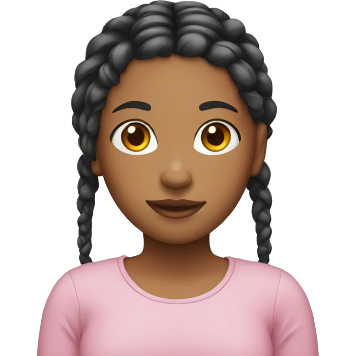 Girl with short braids  emoji