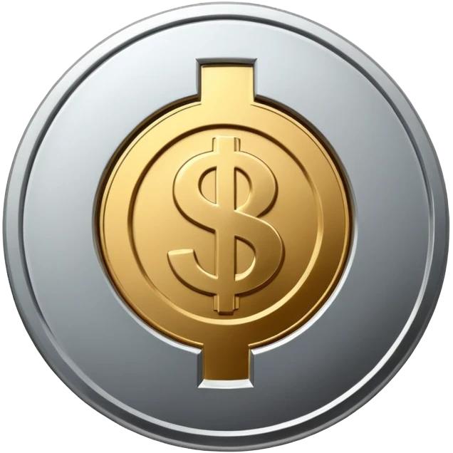 Coin silver, Dollar sign. emoji