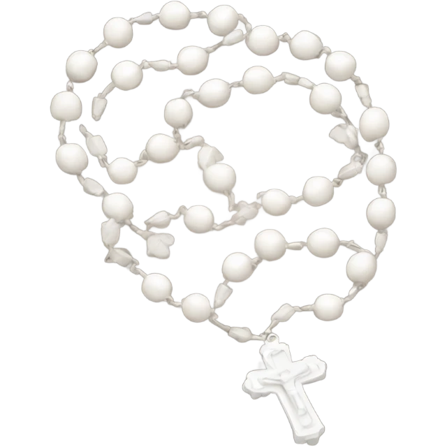 Rosary white and cute emoji