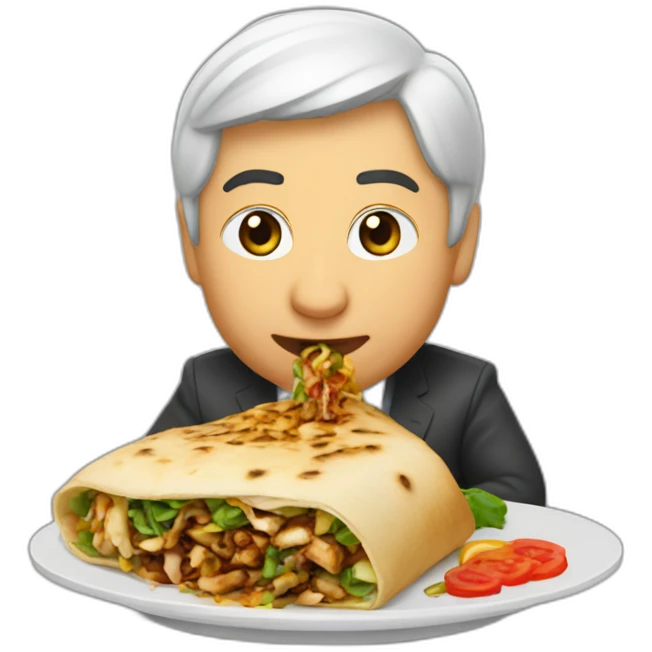 tokayev eating shawarma emoji