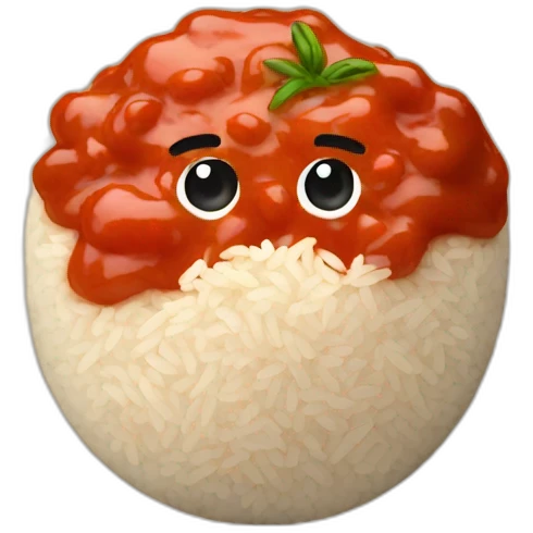 rice with tomato sauce emoji