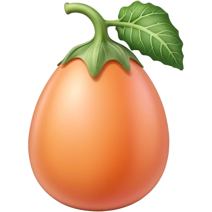Egg plant in peach  emoji