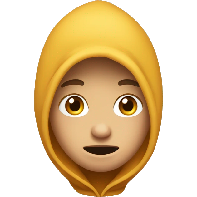 embarrassed with hoodie emoji