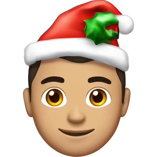 cristiano ronaldo with santa hat emoji