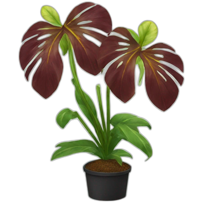 Maranta plant with a bowtie emoji
