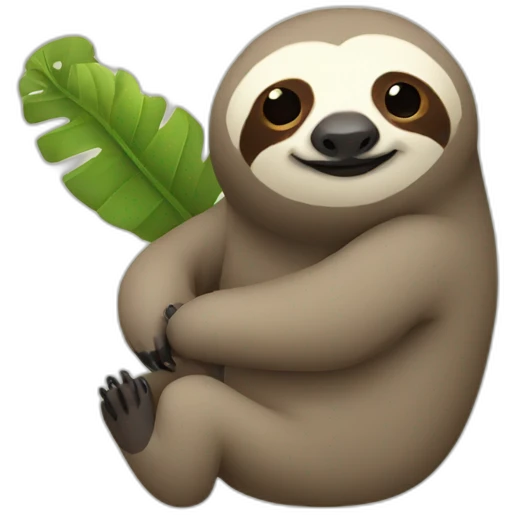Sloth with caterpillar body emoji