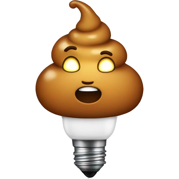 Poop emoji wearing lights  emoji