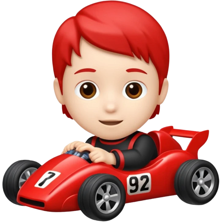kid playing race car emoji