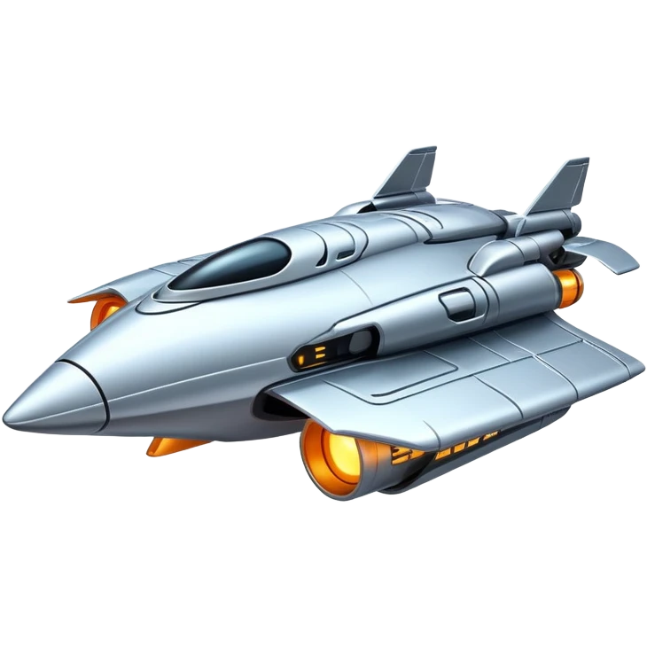 Sleek futuristic spaceship with glowing engines emoji