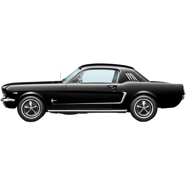 Sideview Black 1965 Ford Mustang emoji