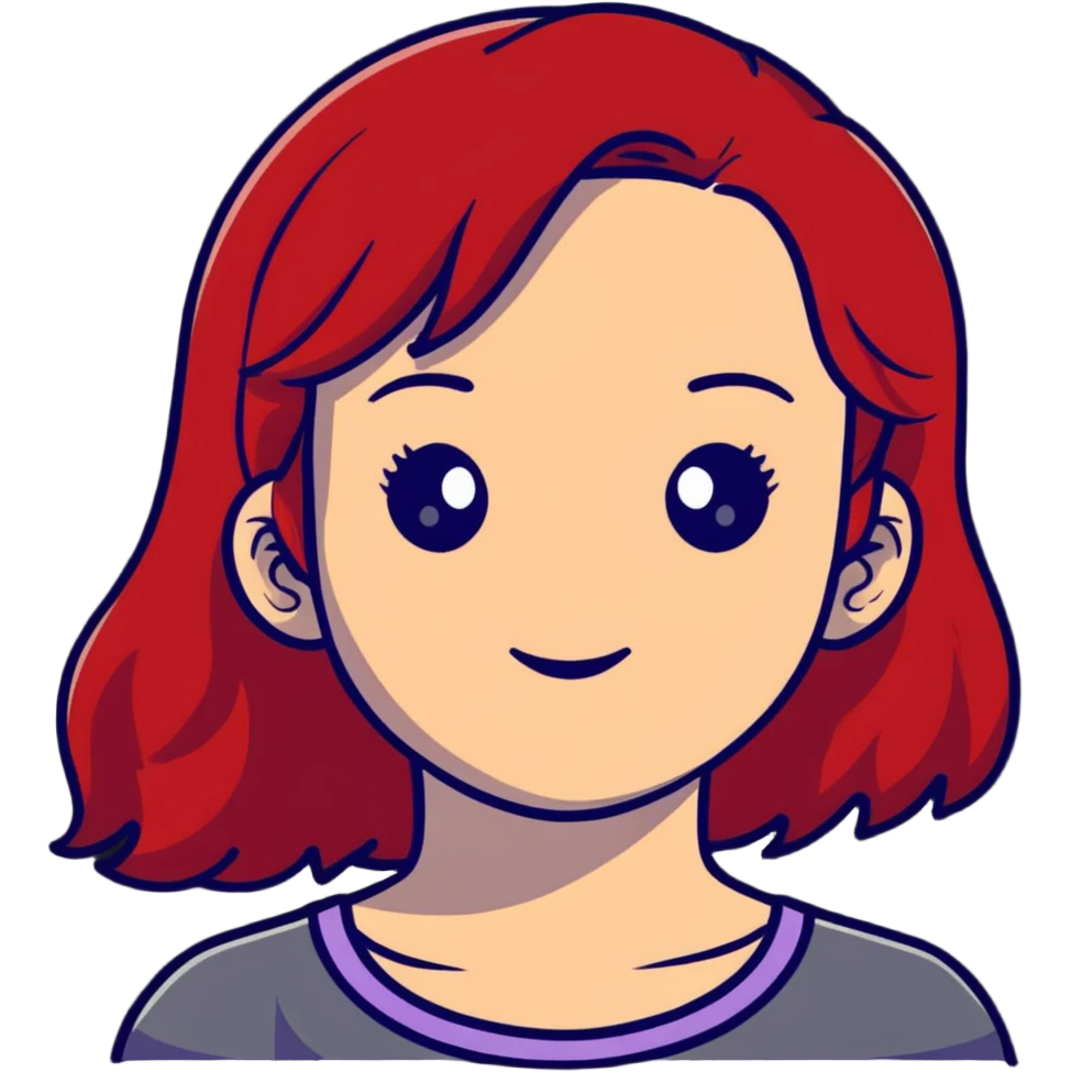 red haired girl portrait emoji