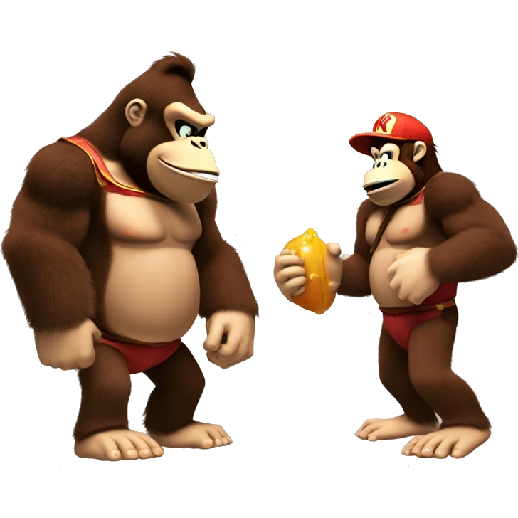 Donkey kong with diddy kong emoji