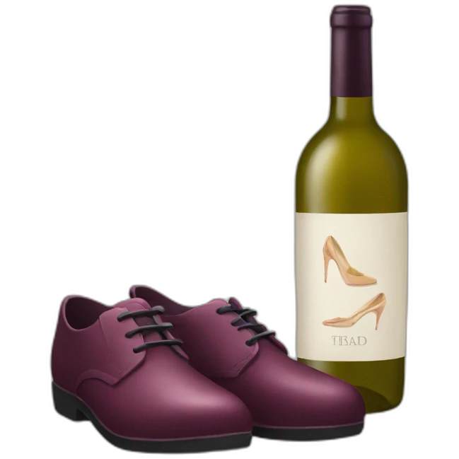 Wine with shoes emoji
