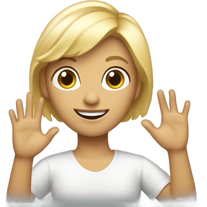 Blonde waving emoji
