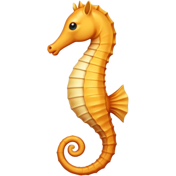 make a minimalist image of a sea horse and make it look like a J make the belly smaller and the tail longer emoji