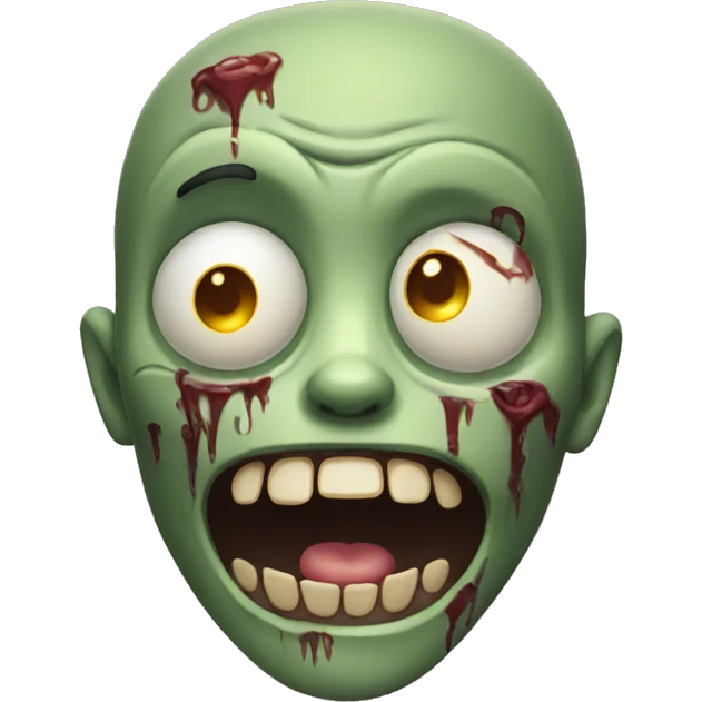 zombie head smiling emoji