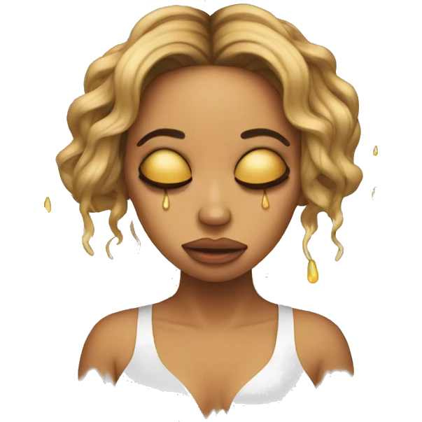 Beyoncé crying, upset, sad, tears dripping from her eyes  emoji