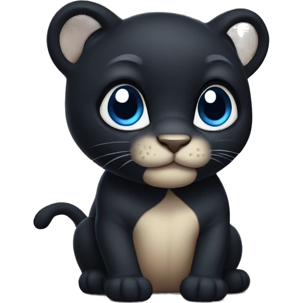 Cute little chubby Panther emoji