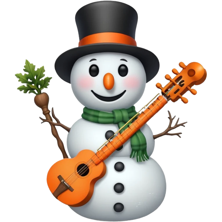 Snowman with Musical Instrument emoji