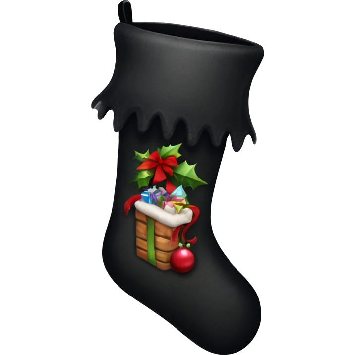 Gothic Christmas stocking emoji
