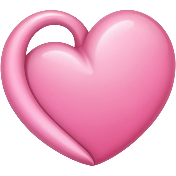 Pink crescent moon heart emoji