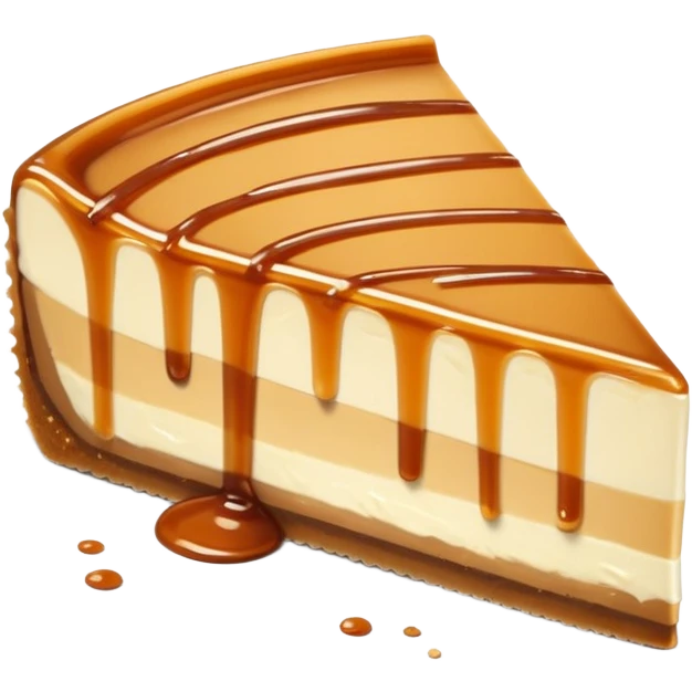 Salted caramel cheesecake slice emoji