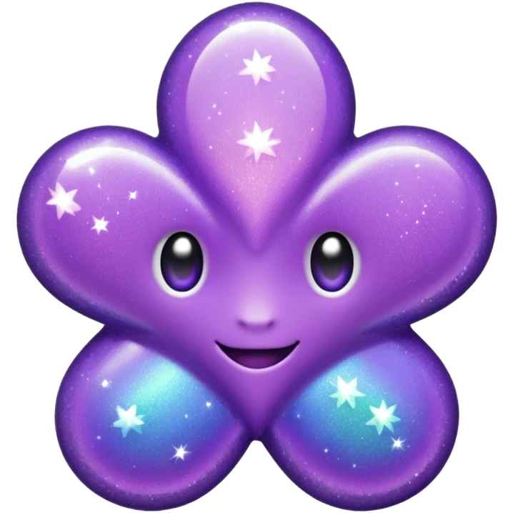 glitter purple lucky emoji