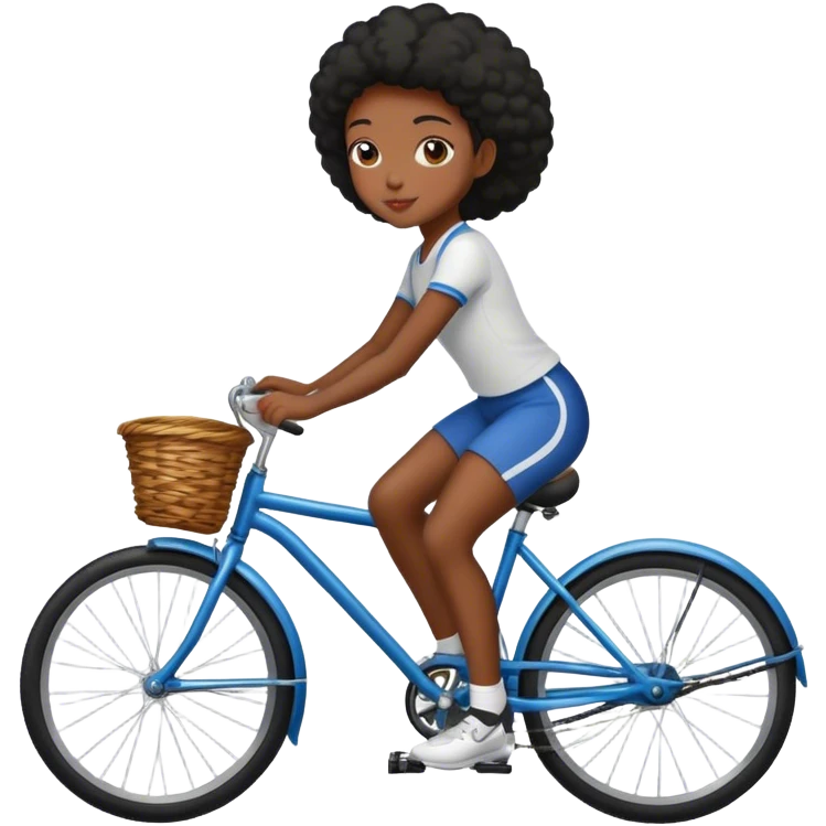 Black girl on bicycle  emoji