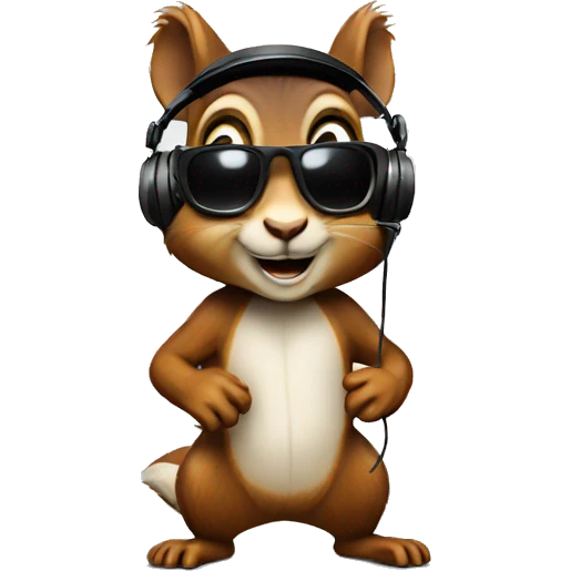 Dj squirrel emoji