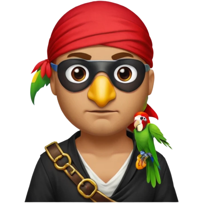 pirate and parrot emoji