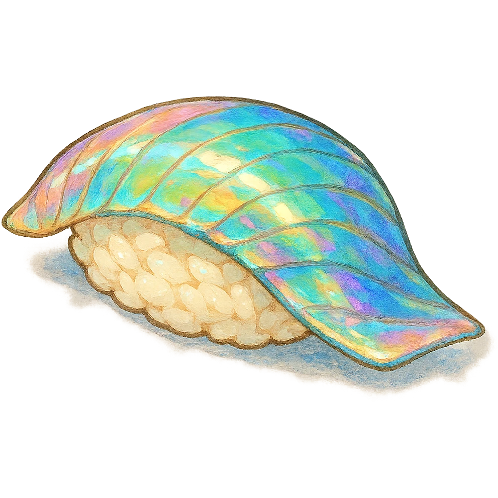 iridescent sushi emoji