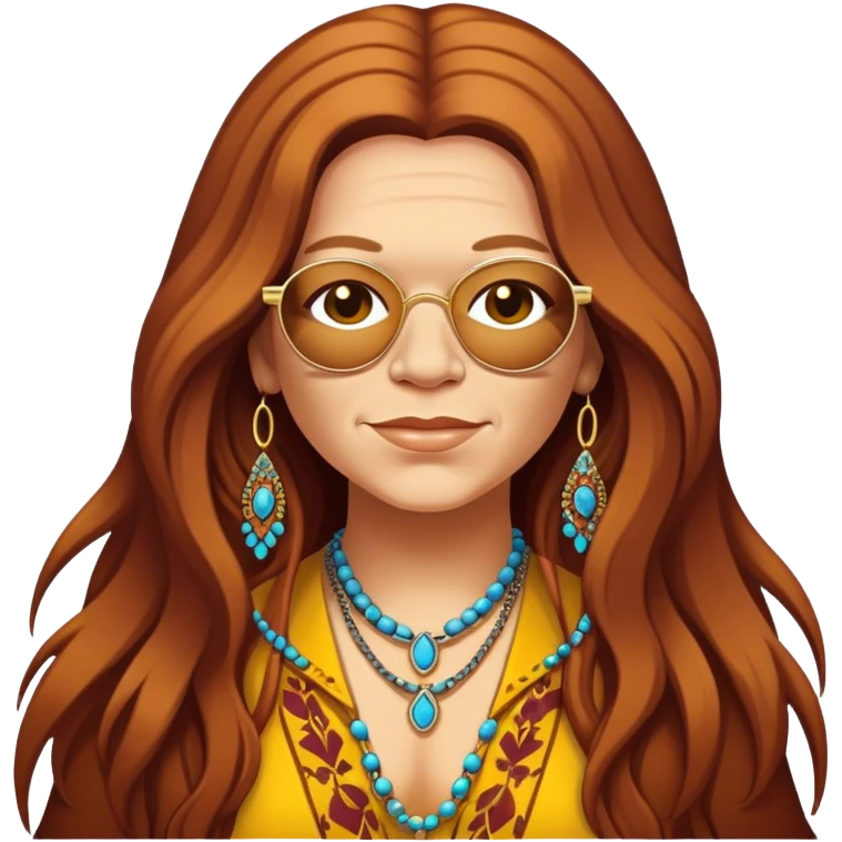 a portrait of janis joplin emoji