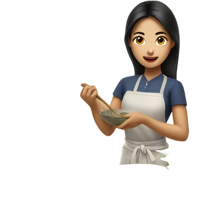 Thai girl cooking emoji