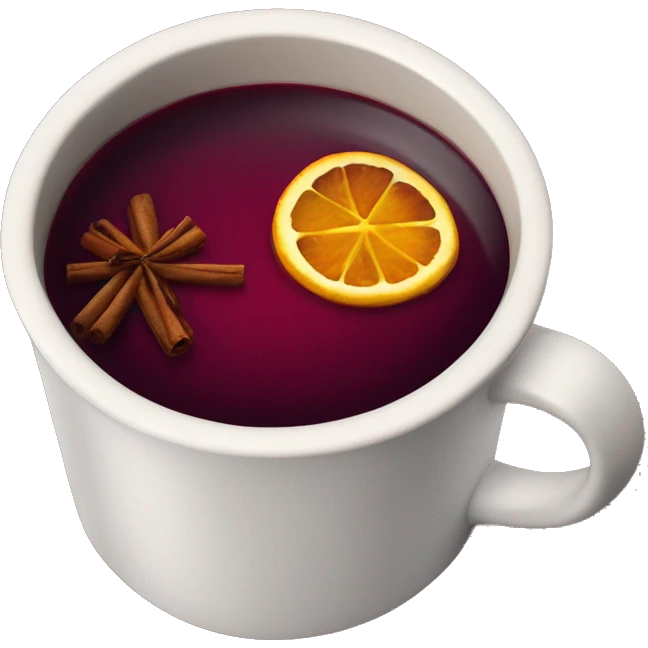 Mulled wine in a craft cup emoji