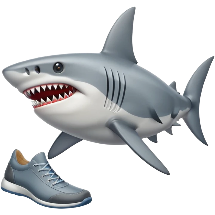 Shark with shose emoji