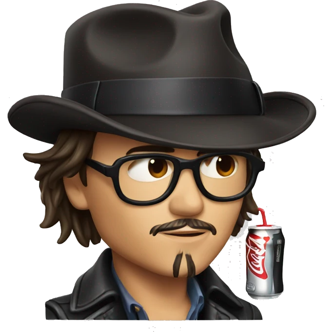 Johny depp drinks coke emoji