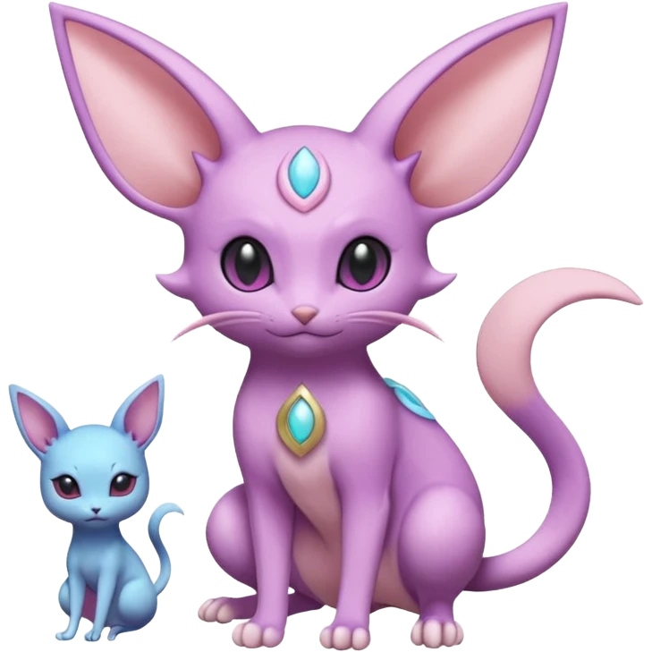 Espeon-Mew-Amaura-Minccino-Delcatty-Pachirisu-fusion emoji