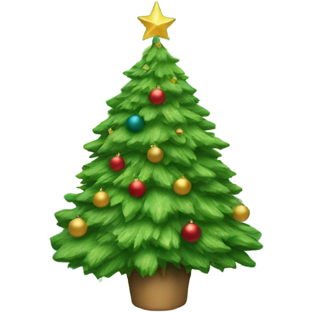 Christmas tree with Green door Ornament  emoji