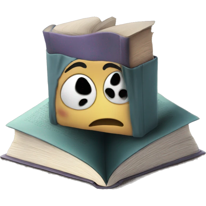 chilling with book emoji