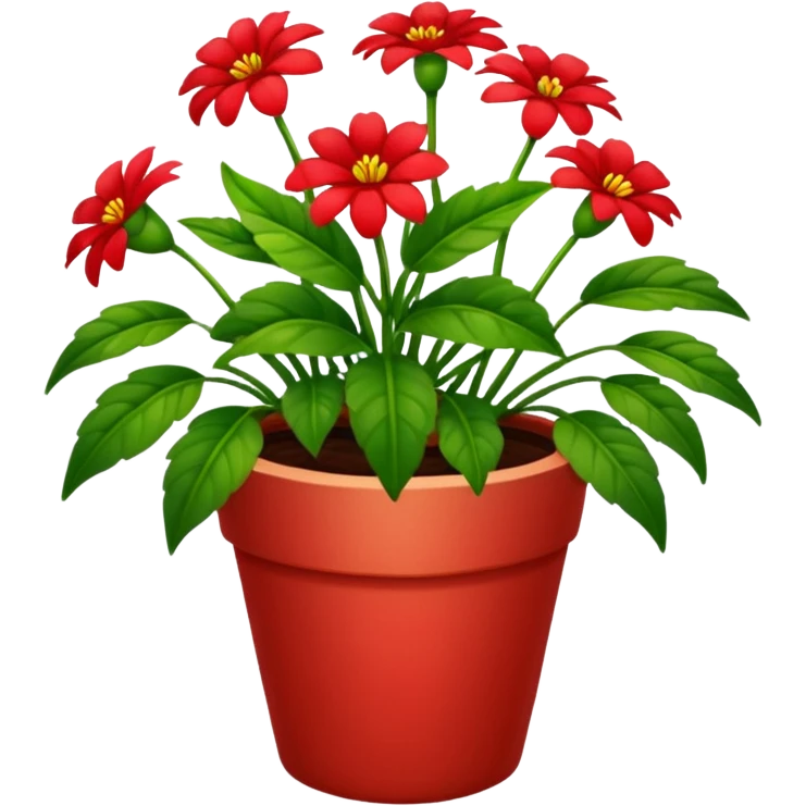 Potted Sidewalk plant red emoji