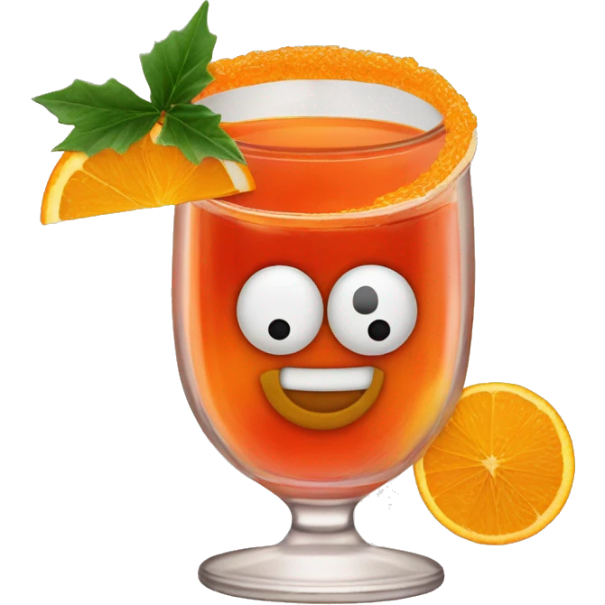 Mulled aperol in a craft cup emoji