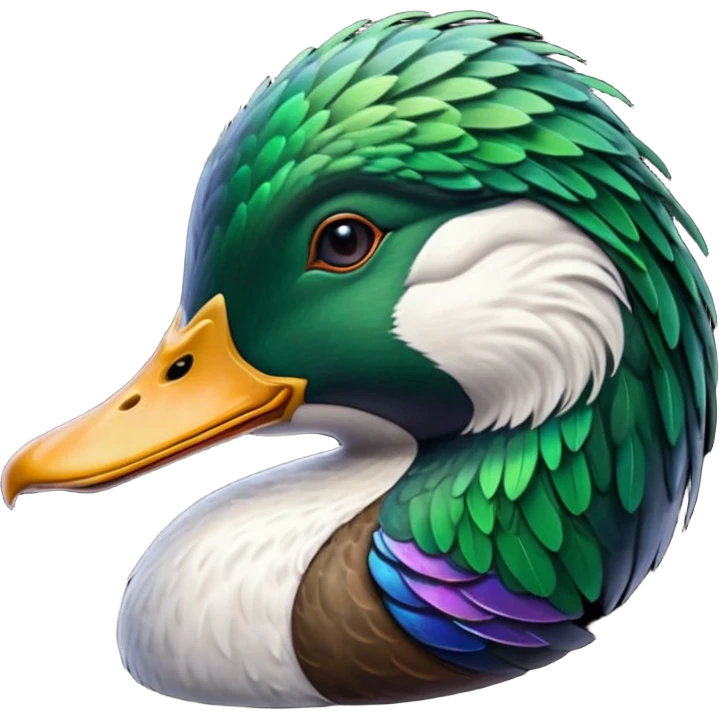 Create a mallard head
 emoji