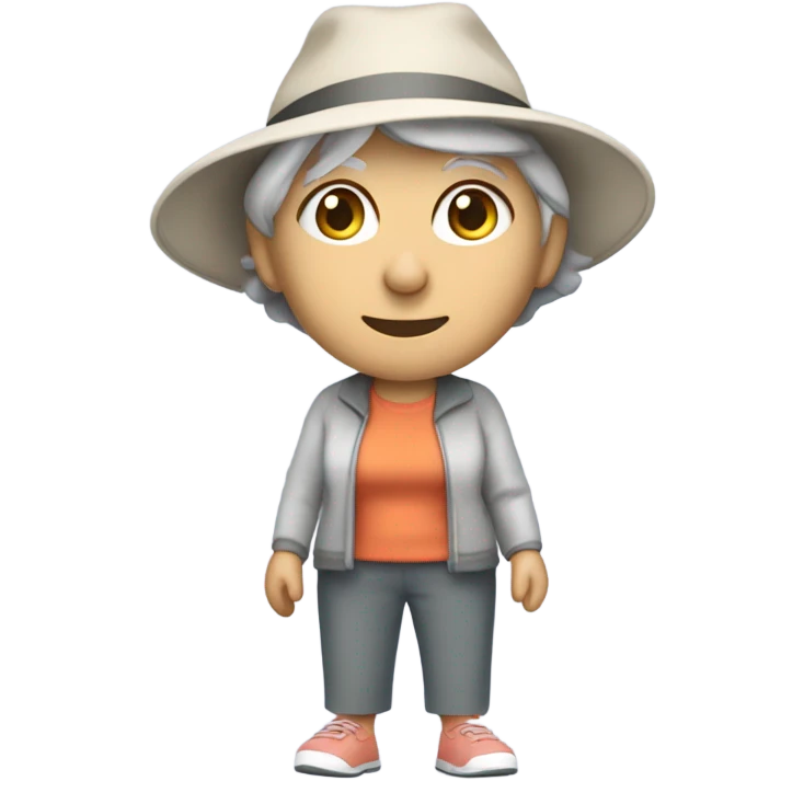 Older Lady lawn bowler emoji