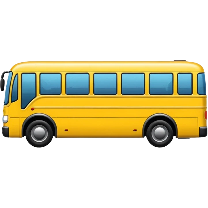 Bus image. View right Side. emoji