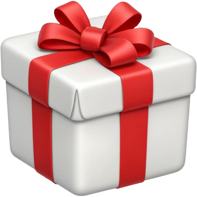 short small rounded cute white present gift emoji