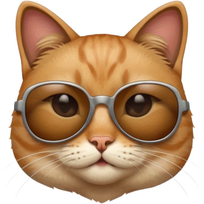 머리에 선글라스 얹은 고양이 emoji